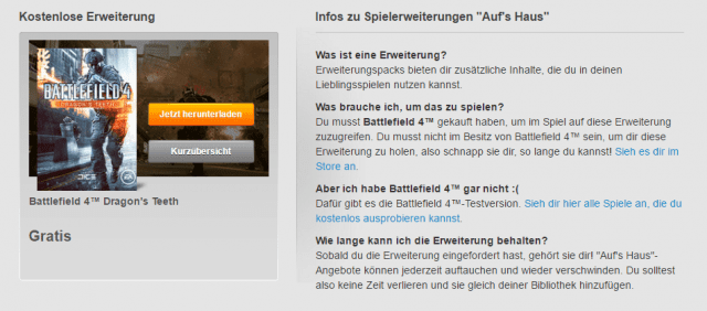 Battlefield 4 Dragon's Teeth und Battlefield Hardline Robbery DLCs gratis auf Origin 4 Battlefield 4 Dragon's Teeth gratis