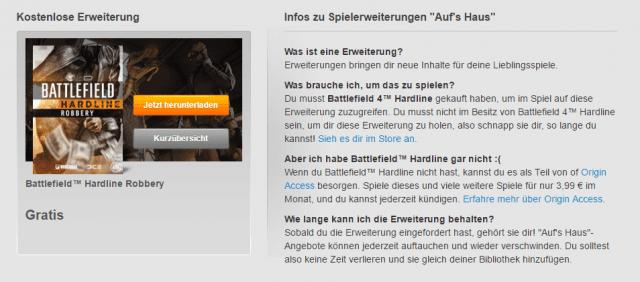 Battlefield 4 Dragon's Teeth und Battlefield Hardline Robbery DLCs gratis auf Origin 3 Battlefield Hardline Robbery gratis