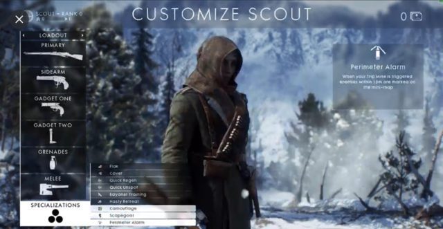 bf1 Specilizations scout