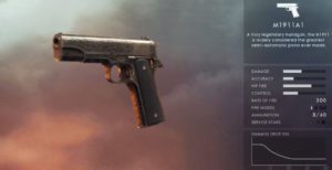 Fünf neue Waffenvarianten für Battlefield 1 für Vorbestellung von Battlefield V 5 bf1 M1911A1