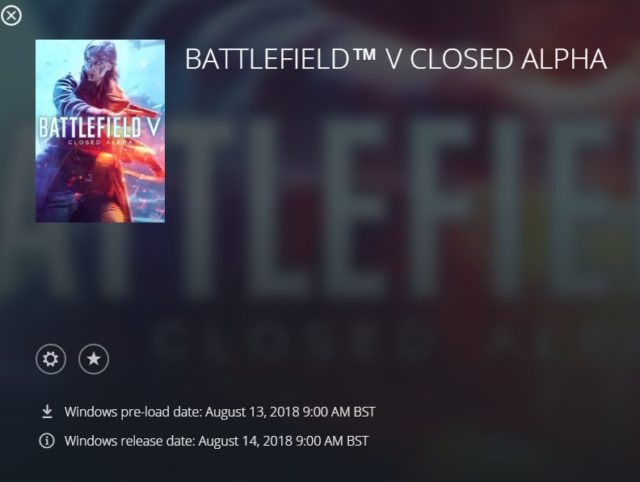 battlefield v zeite closed alpha