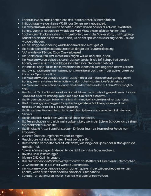 Battlefield 1 Patch hat ein 16 Seiten langes Changelog 4 file page4
