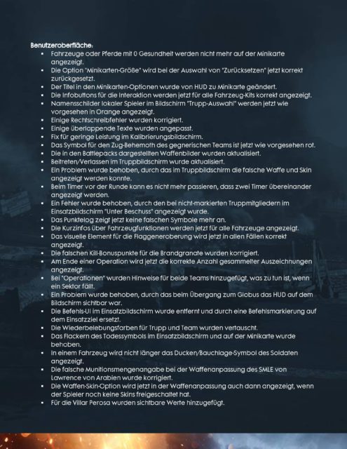 Battlefield 1 Patch hat ein 16 Seiten langes Changelog 8 file page8