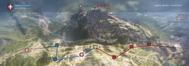 Battlefield 1: DICE testet zwei weitere Vanilla-Maps für den Frontlines-Spielmodus 1 Frontlines Layout @ Monte Grappa