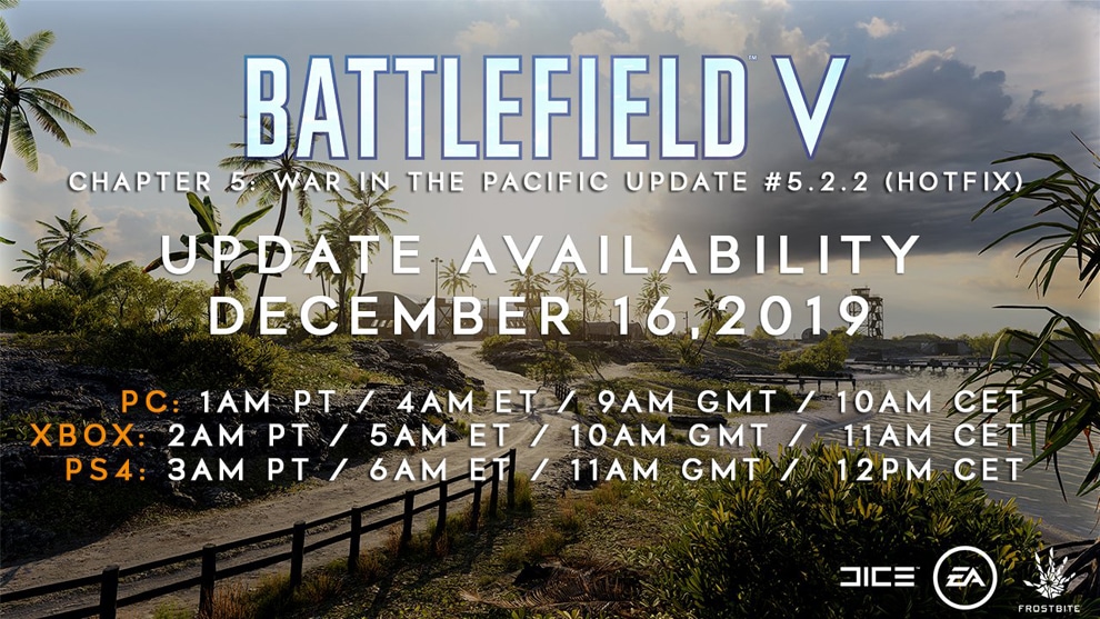 Battlefield V Hotfix Update 5.2.2 erscheint Morgen