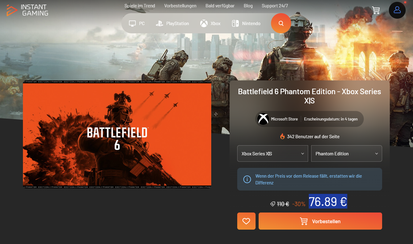 Battlefield 6 Phantom Edition für Xbox Series X|S – Jetzt zum absoluten Hammerpreis! 1 image